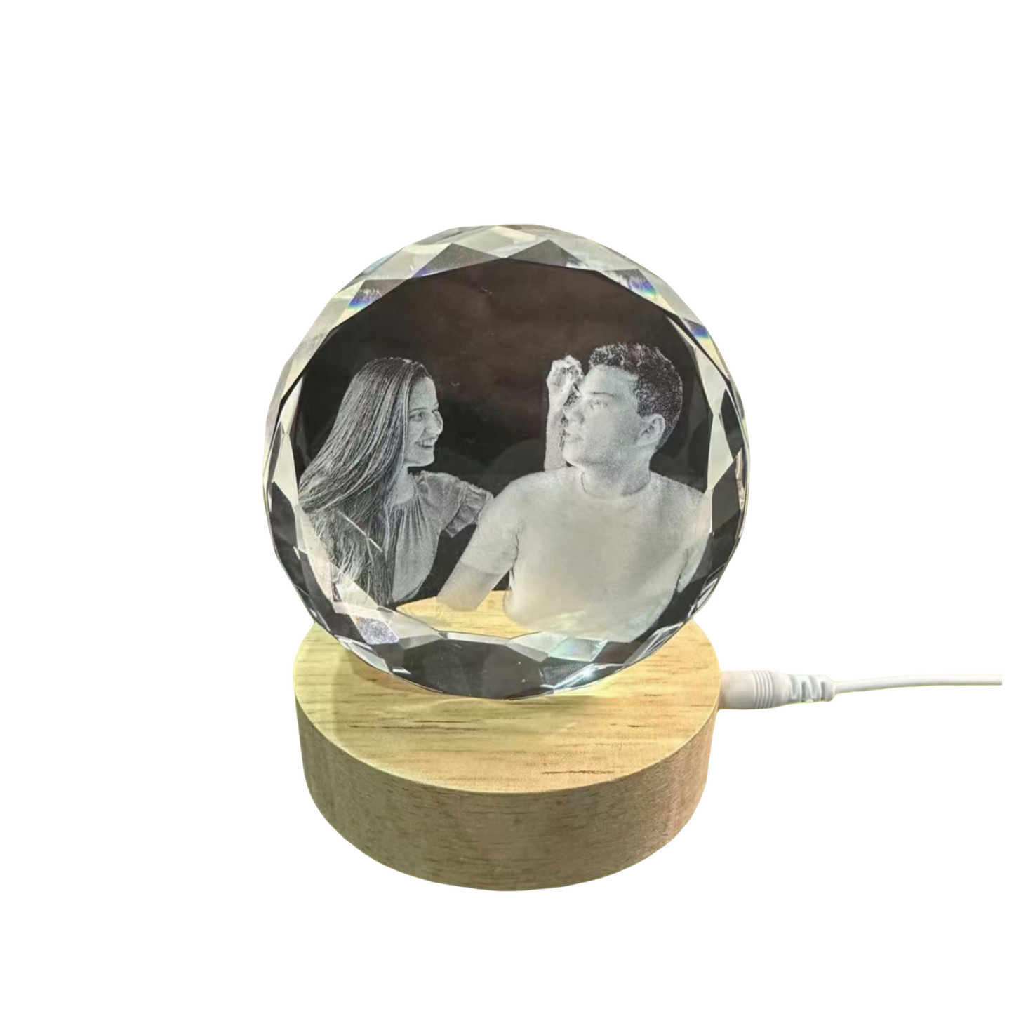 3D Innovation Crystal Photo Round, Personalized Gifts for Her, Him, Wife, Husband, Mom, Dad, Family