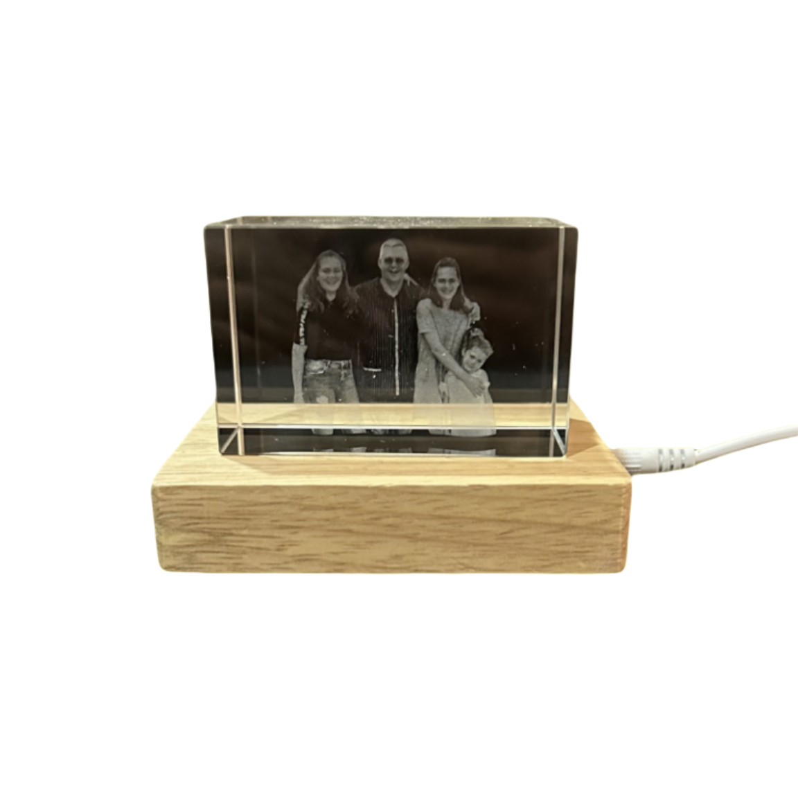 Personalized 3D Engraved Crystal Photo Brick, A Special Gift for family, friends or any occasion