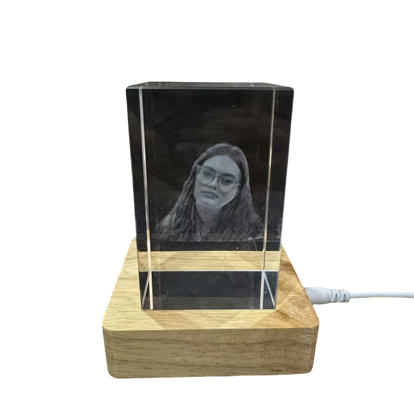 3D Crystal Photo Rectangular, Crystal Tower, Personalized Gifts for Birthday, Anniversary, Christmas, Graduation