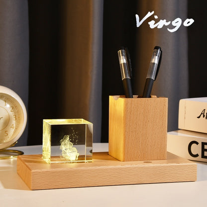 Virgin lamp gift pen holder