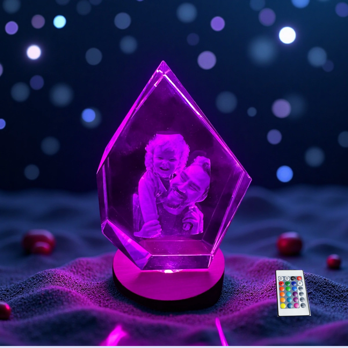 3D crystal photo night light